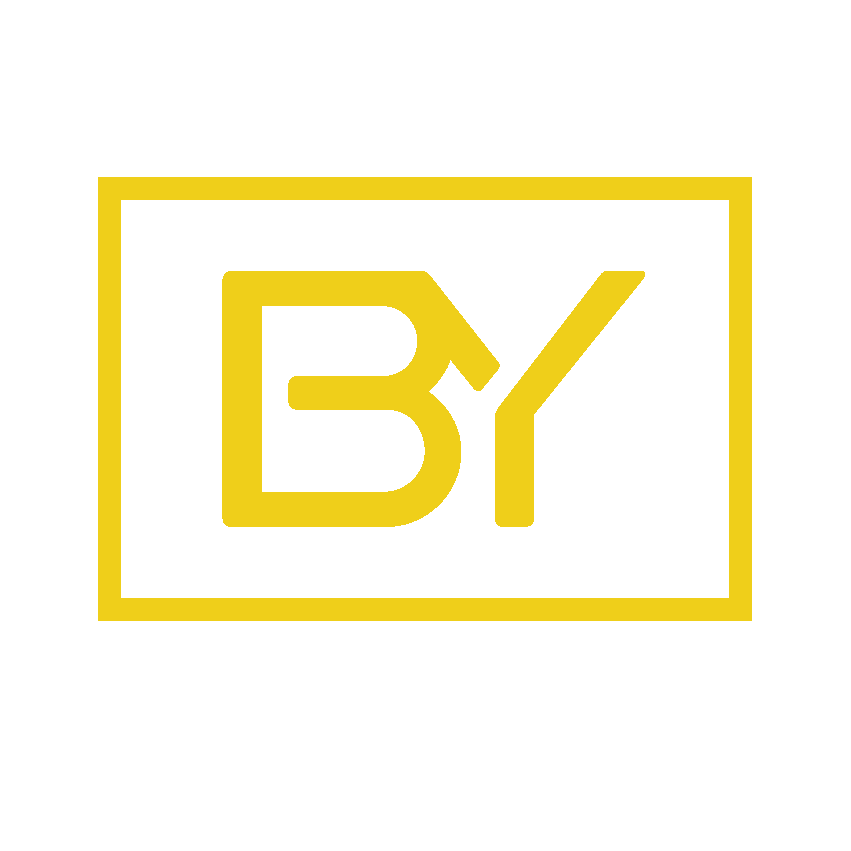 Icono biyectiva amarillo fondo blanco