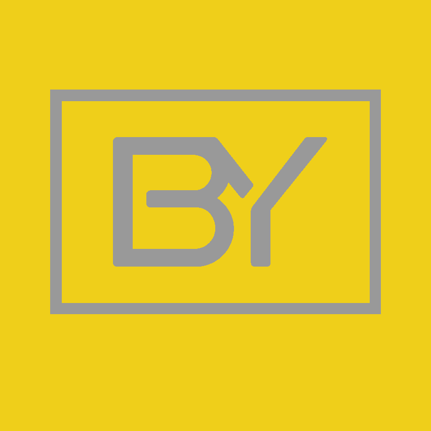 Icono biyectiva gris fondo amarillo