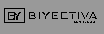 Biyectiva black logo gray background
