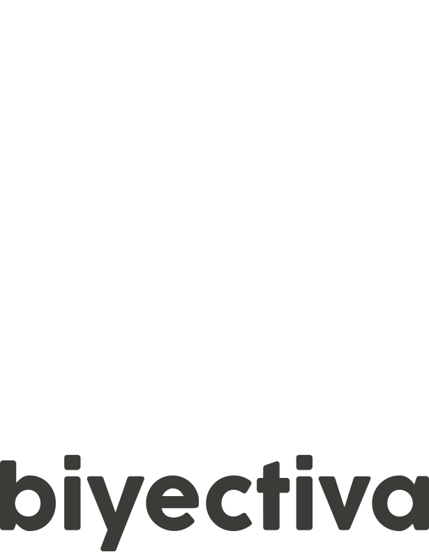 Biyectiva vertical logo white and grey transparent background