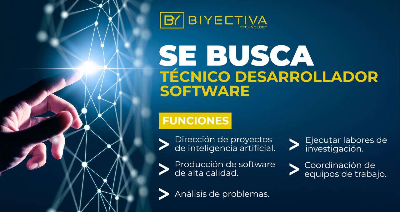 Buscamos un nuevo miembro, Técnico Desarrollador de Software - Biyectiva Technology